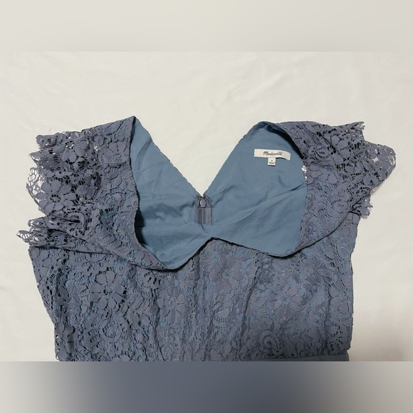 NWOT Madewell Lace Flutter Sleeve Mini Dress - Picture 7 of 15